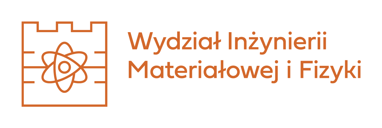 asymetryczne logo Wydziału Inżynierii Materiałowej i Fizyki do stosowania wraz z logo Politechniki Krakowskiej